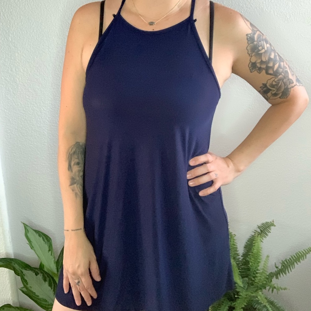 Pinc Navy Flowy Mini Dress
